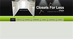 Desktop Screenshot of closets4lessbucks.com