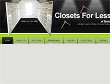 Tablet Screenshot of closets4lessbucks.com